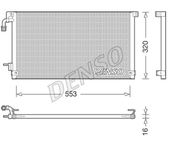 Кондензатор, климатизация DENSO DCN21019 за PEUGEOT 407 (6D_) седан от 2004