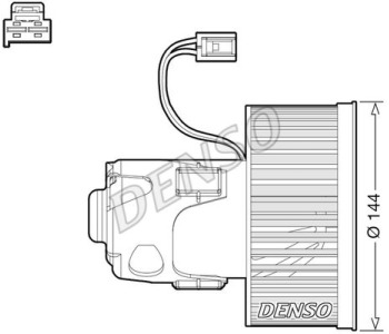 Вентилатор вътрешно пространство DENSO DEA07013 за CITROEN JUMPY I (BU, BV, BW, BX) платформа от 1999 до 2006