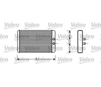 Топлообменник, отопление на вътрешното пространство VALEO 812358 за CITROEN JUMPER I (230) платформа от 1994 до 2002
