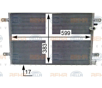 Кондензатор, климатизация HELLA 8FC 351 343-781 за FIAT DUCATO (244) платформа от 2002 до 2006