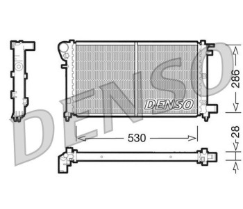 Радиатор, охлаждане на двигателя DENSO DRM21101 за FIAT DUCATO (250) товарен от 2006