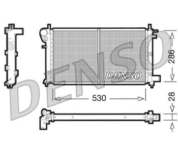 Радиатор, охлаждане на двигателя DENSO DRM21102 за FIAT DUCATO (250) платформа от 2006