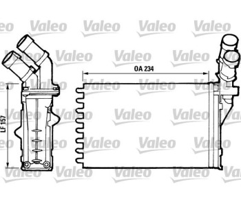 Топлообменник, отопление на вътрешното пространство VALEO 812006 за PEUGEOT 306 (7A, 7C, N3, N5) хечбек от 1993 до 2003