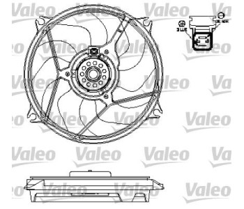 Вентилатор, охлаждане на двигателя VALEO 696137 за CITROEN BERLINGO (M) товарен от 1996 до 2011