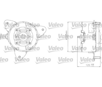 Електромотор, вентилатор на радиатора VALEO 698304 за CITROEN ZX (N2) от 1991 до 1997