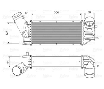 Интеркулер (охладител за въздуха на турбината) VALEO 818648 за PEUGEOT 307 (3A/C) хечбек от 2000 до 2008