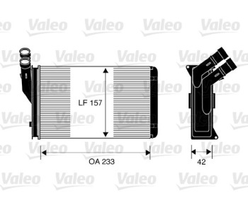 Топлообменник, отопление на вътрешното пространство VALEO 812044 за PEUGEOT 306 (7B, N3, N5) седан от 1993 до 2003