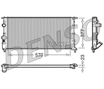 Радиатор, охлаждане на двигателя DENSO DRM23109 за DACIA DUSTER (HS_) от 2010 до 2018