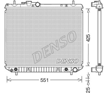 Радиатор, охлаждане на двигателя DENSO DRM37002 за DACIA DUSTER (HS_) от 2010 до 2018