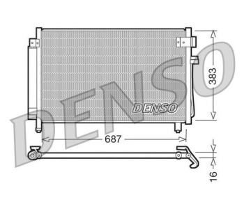 Кондензатор, климатизация DENSO DCN37001 за DACIA LOGAN I MCV (KS) комби от 2007 до 2013