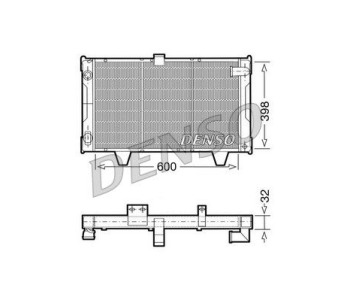 Радиатор, охлаждане на двигателя DENSO DRM23014 за NISSAN KUBISTAR (X80) товарен от 2003