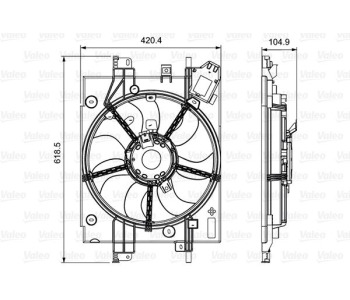 Вентилатор, охлаждане на двигателя VALEO 696550 за DACIA SANDERO II от 2012