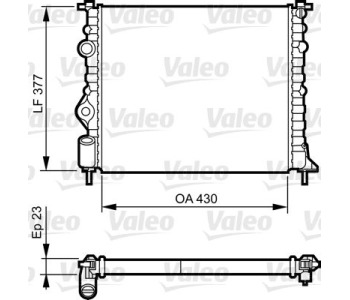 Радиатор, охлаждане на двигателя VALEO 731378 за NISSAN KUBISTAR (X80) товарен от 2003