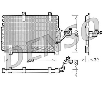Кондензатор, климатизация DENSO DCN09145 за FIAT FREEMONT (345) от 2011
