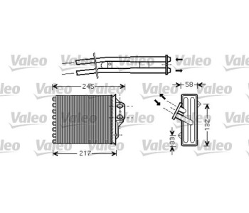 Топлообменник, отопление на вътрешното пространство VALEO 812336 за FIAT 500C (312) от 2009