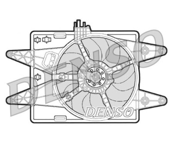 Вентилатор, охлаждане на двигателя DENSO DER09048 за FIAT 500 (312) от 2007