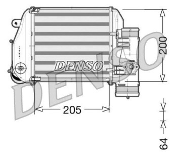 Интеркулер (охладител за въздуха на турбината) DENSO DIT09110