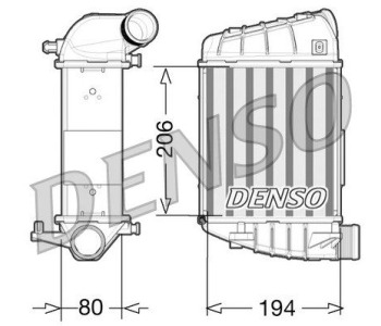 Интеркулер (охладител за въздуха на турбината) DENSO DIT09114 за FIAT TIPO (357) хечбек от 2016