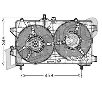 Вентилатор, охлаждане на двигателя DENSO DER09069 за FIAT 500L (351, 352) от 2012