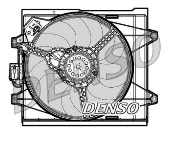Вентилатор, охлаждане на двигателя DENSO DER09073 за JEEP RENEGADE (BU) от 2014