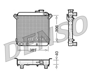 Радиатор, охлаждане на двигателя DENSO DRM09045 за JEEP RENEGADE (BU) от 2014