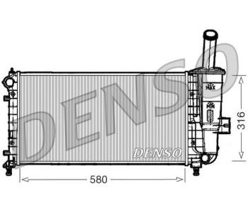 Радиатор, охлаждане на двигателя DENSO DRM09150 за FIAT SCUDO (220) пътнически от 1996 до 2006