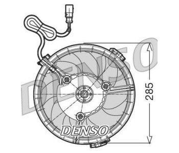 Вентилатор, охлаждане на двигателя DENSO DER09004 за FIAT MULTIPLA (186) от 1999 до 2010