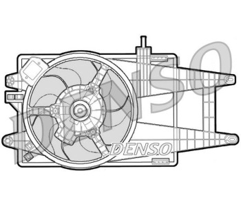 Вентилатор, охлаждане на двигателя DENSO DER09065 за FIAT BRAVO II (198) от 2006