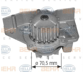 Водна помпа HELLA 8MP 376 802-381 за FIAT CINQUECENTO (170) от 1991 до 1998
