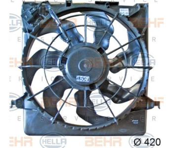 Вентилатор, охлаждане на двигателя HELLA 8EW 351 044-461 за FIAT CINQUECENTO (170) от 1991 до 1998