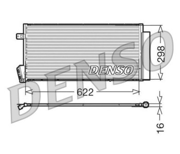 Кондензатор, климатизация DENSO DCN09040 за FIAT DOBLO (223) товарен от 2001 до 2010