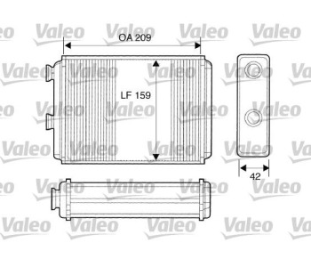 Топлообменник, отопление на вътрешното пространство VALEO 812280 за FIAT PUNTO (188) van от 2000 до 2009