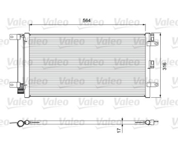 Кондензатор, климатизация VALEO 814401 за FIAT DOBLO (119) пътнически от 2001 до 2009