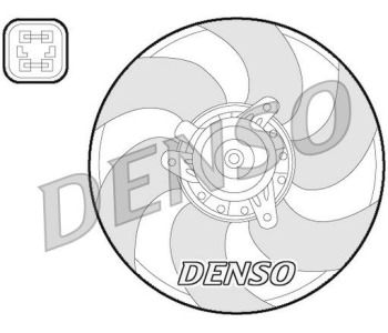 Вентилатор, охлаждане на двигателя DENSO DER09023 за FIAT PUNTO GRANDE (199) от 2005 до 2012