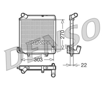 Топлообменник, отопление на вътрешното пространство DENSO DRR09070 за FIAT PUNTO (188) van от 2000 до 2009