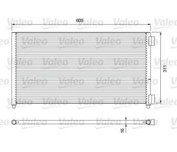 Кондензатор, климатизация VALEO 818017 за FIAT PUNTO (188) van от 2000 до 2009