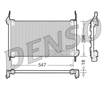 Кондензатор, климатизация DENSO DCN09018 за FIAT DOBLO (263) платформа от 2010