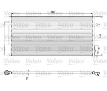 Кондензатор, климатизация VALEO 814377 за FIAT DOBLO (263) пътнически от 2009