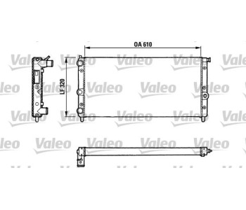 Радиатор, охлаждане на двигателя VALEO 811067 за FIAT UNO (146) от 1983 до 1995