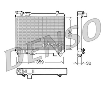 Радиатор, охлаждане на двигателя DENSO DRM09109 за FIAT QUBO (225_) от 2008