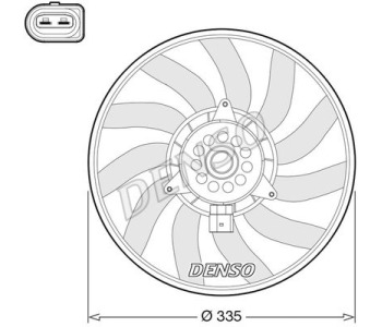 Вентилатор, охлаждане на двигателя DENSO DER09008 за FIAT MAREA (185) комби от 1996 до 2007