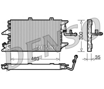 Кондензатор, климатизация DENSO DCN09098 за FIAT PUNTO (176) от 1993 до 1999