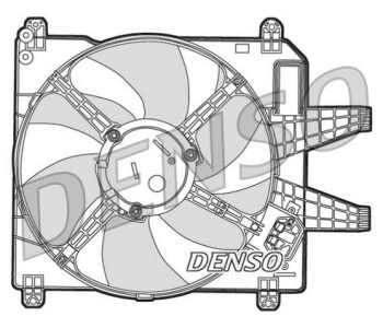 Вентилатор, охлаждане на двигателя DENSO DER09030 за FIAT PUNTO (176) от 1993 до 1999