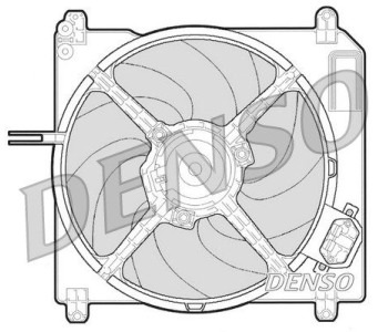 Вентилатор, охлаждане на двигателя DENSO DER09032 за FIAT PUNTO (188) от 1999 до 2012