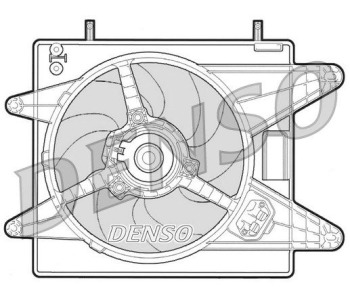 Вентилатор, охлаждане на двигателя DENSO DER09033 за FIAT PUNTO (188) от 1999 до 2012