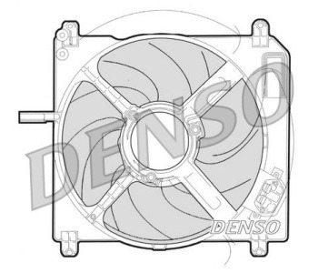 Вентилатор, охлаждане на двигателя DENSO DER09035 за FIAT PUNTO (188) от 1999 до 2012