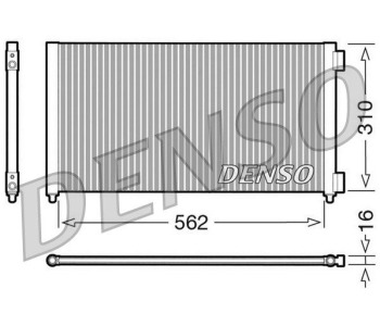Кондензатор, климатизация DENSO DCN09104 за FIAT PUNTO (188) от 1999 до 2012