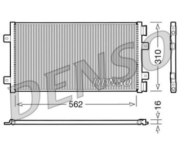 Кондензатор, климатизация DENSO DCN09103 за FIAT PUNTO (188) van от 2000 до 2009