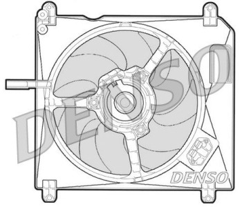 Вентилатор, охлаждане на двигателя DENSO DER09036 за FIAT PUNTO (188) от 1999 до 2012