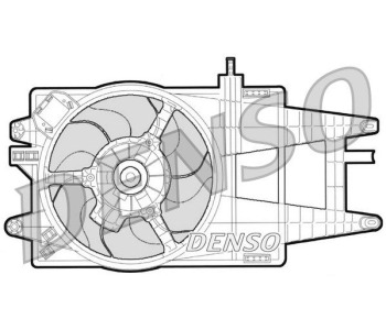 Вентилатор, охлаждане на двигателя DENSO DER09058 за FIAT PUNTO GRANDE (199) от 2005 до 2012